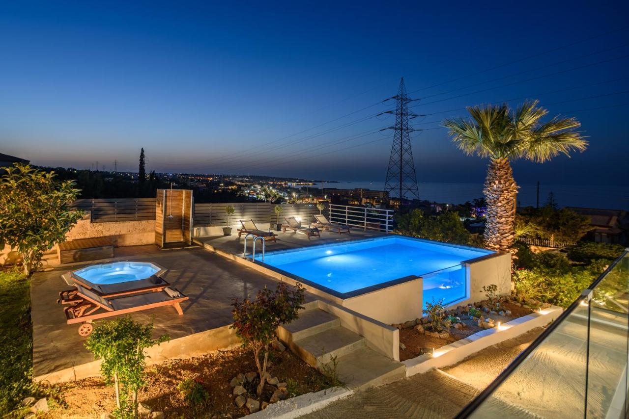 Queen'S Gem Luxury Villa - Heated Jacuzzi & Pool Hersonissos  Exterior foto