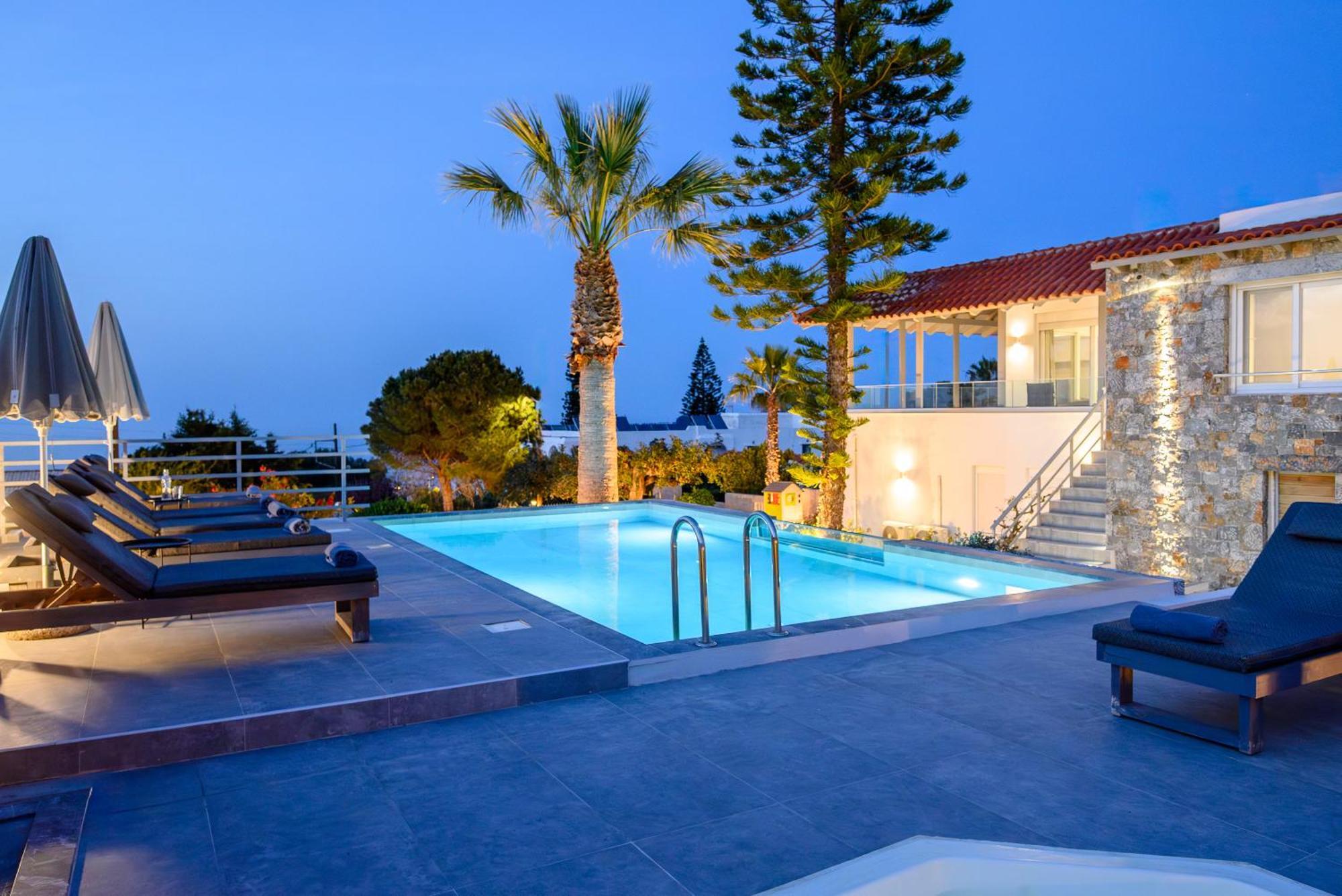 Queen'S Gem Luxury Villa - Heated Jacuzzi & Pool Hersonissos  Exterior foto