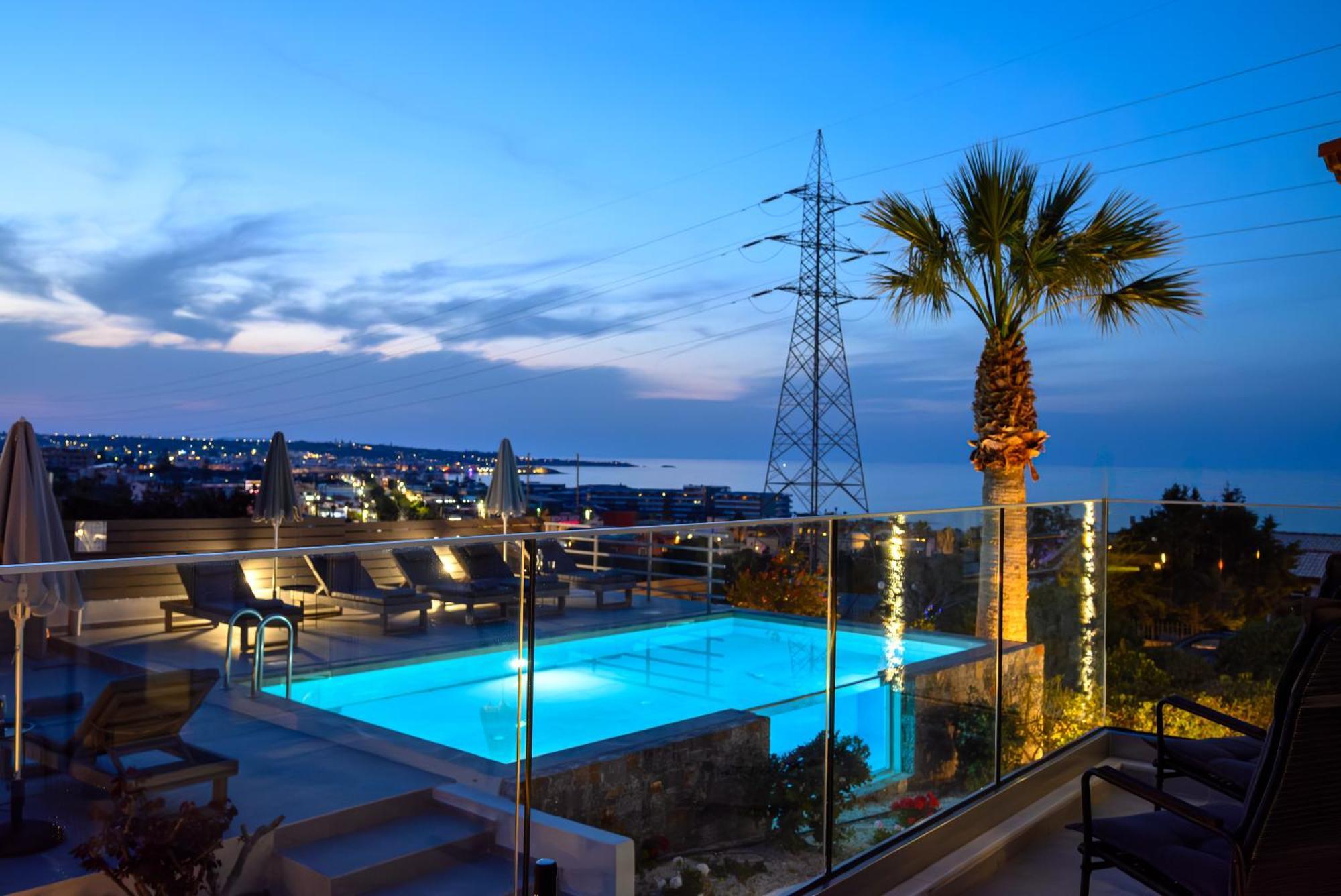 Queen'S Gem Luxury Villa - Heated Jacuzzi & Pool Hersonissos  Exterior foto