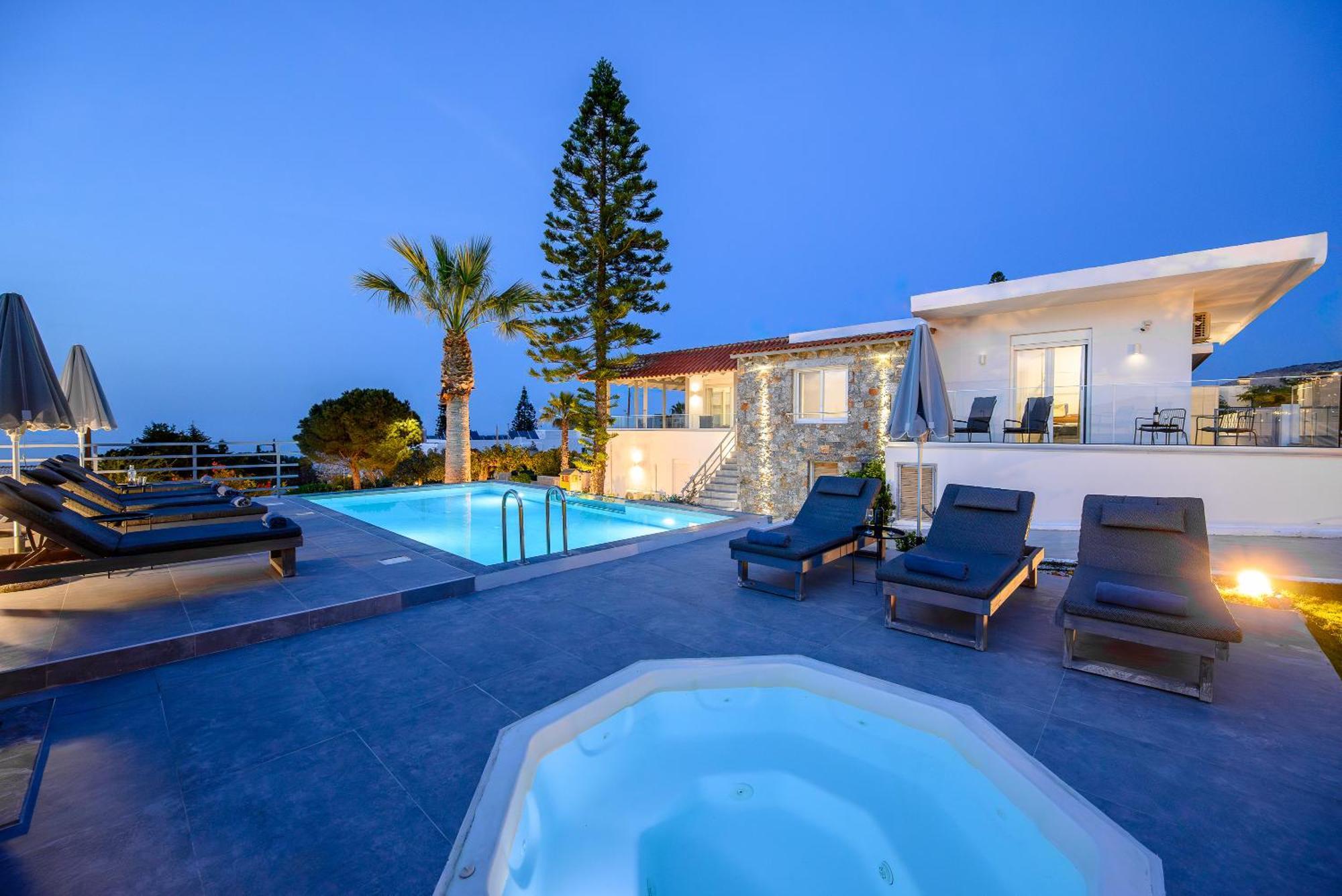 Queen'S Gem Luxury Villa - Heated Jacuzzi & Pool Hersonissos  Exterior foto