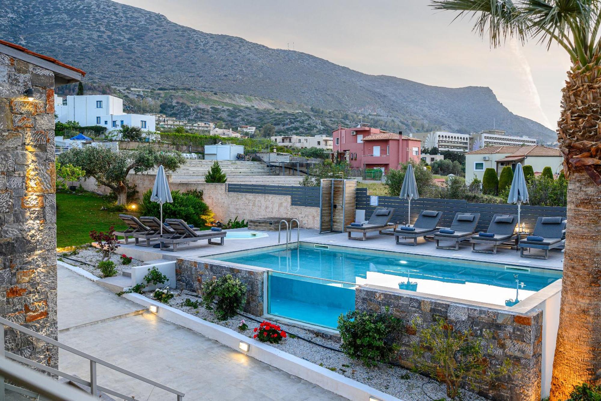 Queen'S Gem Luxury Villa - Heated Jacuzzi & Pool Hersonissos  Exterior foto